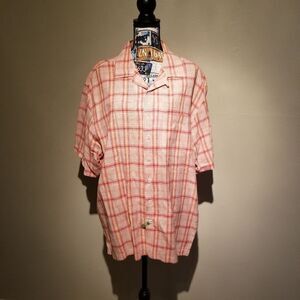 MENS PLAID BUTTON DOWN SHIRT LARGE